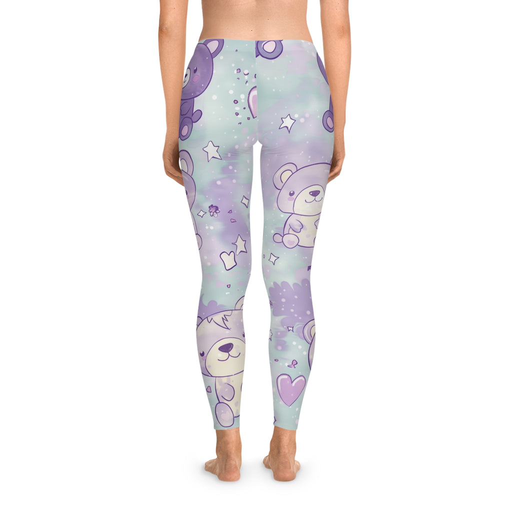 “Lavender Snuggle Bears” Pastel Leggings
