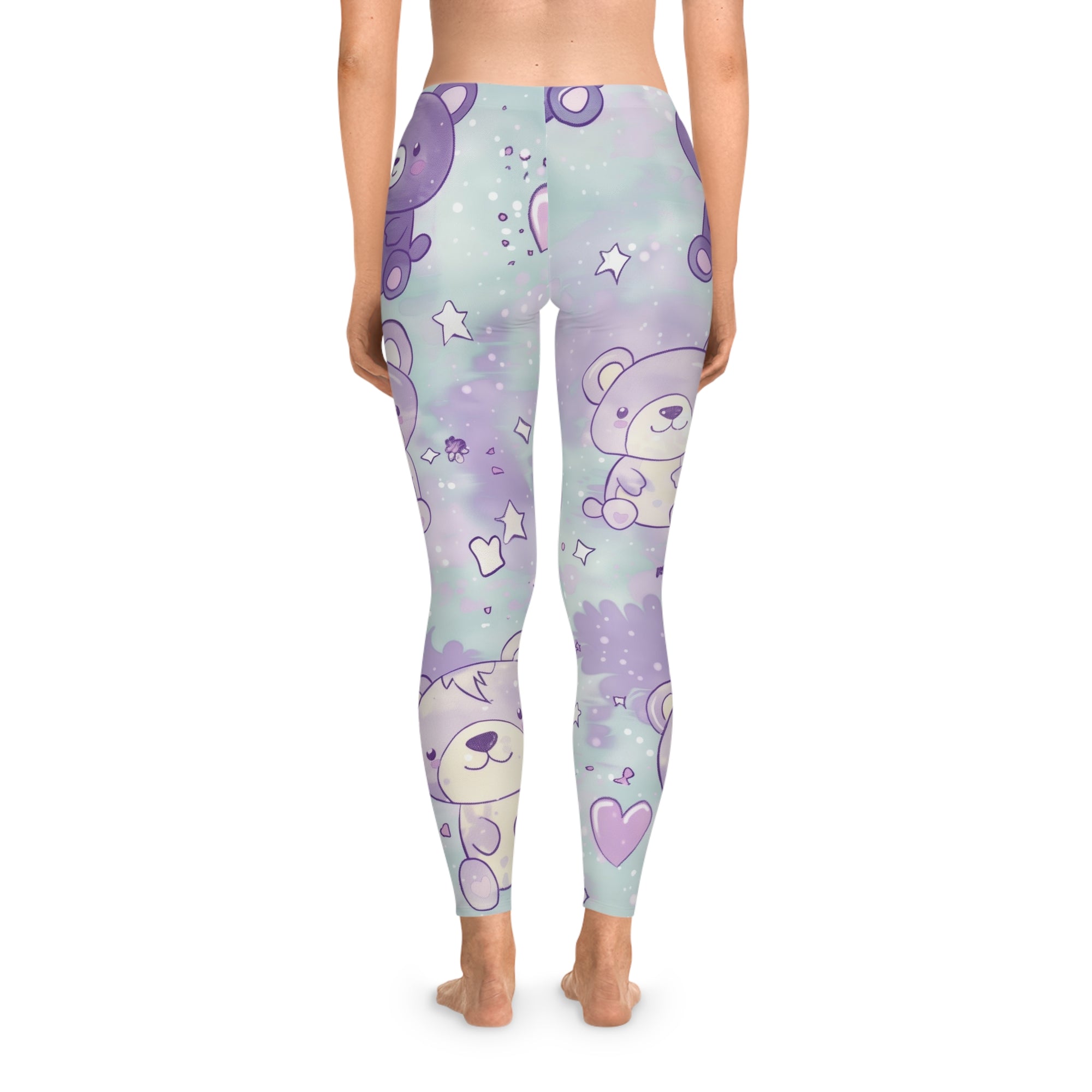 “Lavender Snuggle Bears” Pastel Leggings