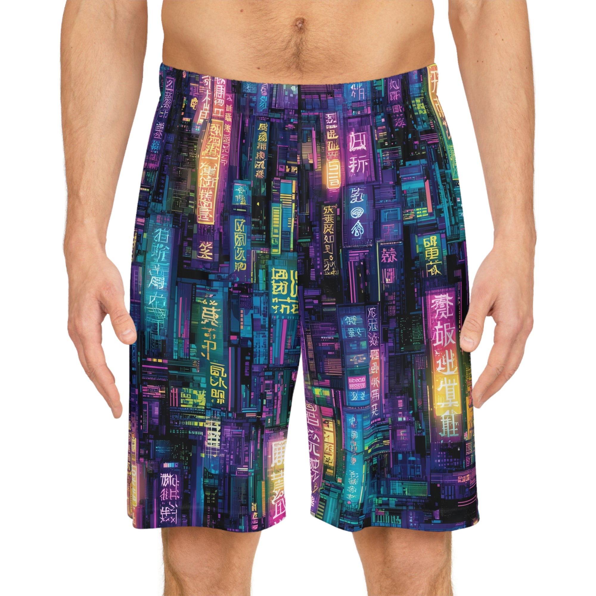 Electric Alley: Futuristic BasketBall Shorts
