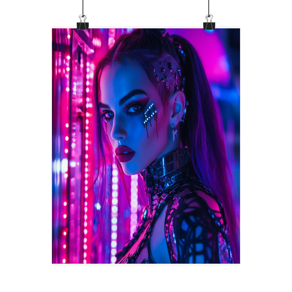 Neon Reign: Cyber Beauty in the Grid