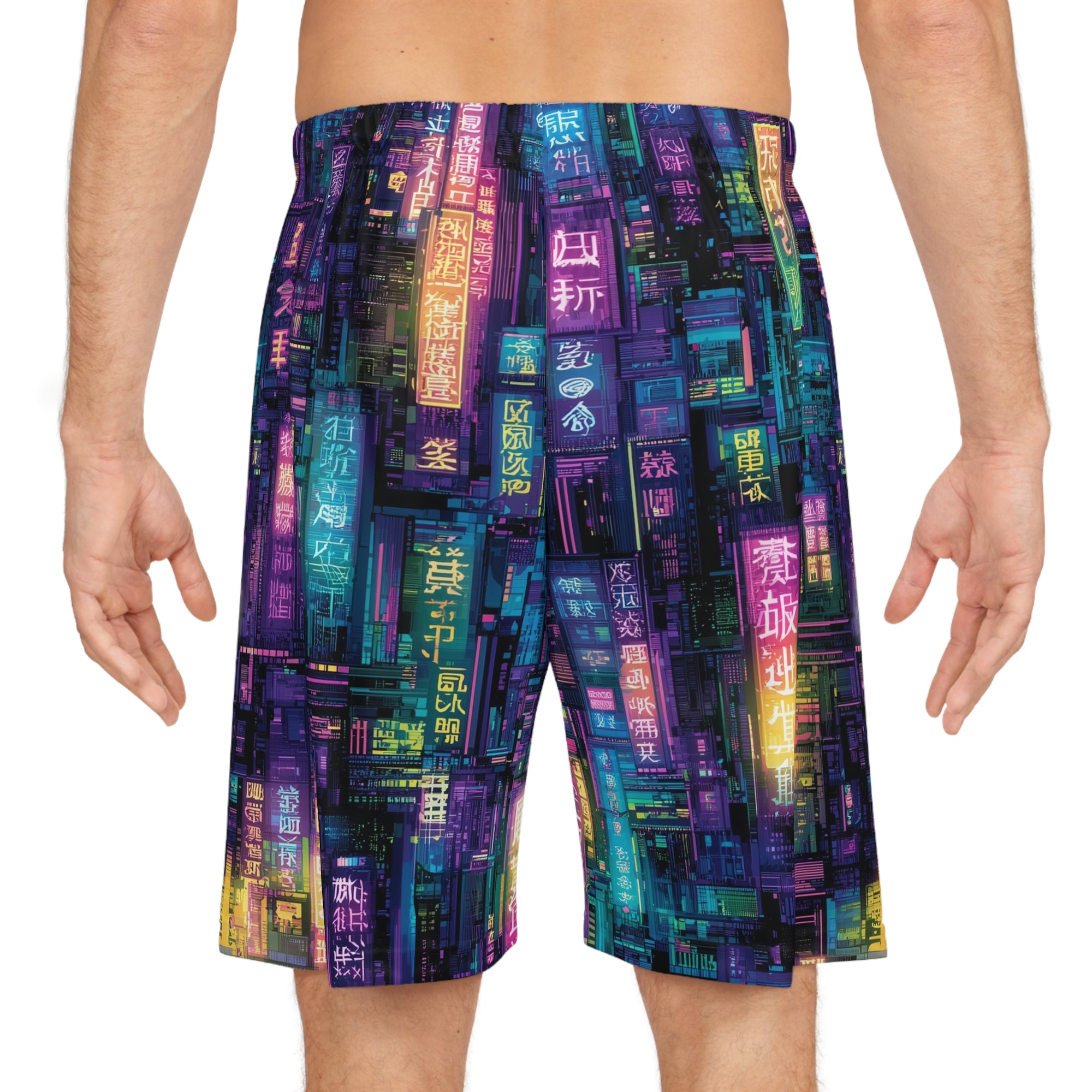 Electric Alley: Futuristic BasketBall Shorts
