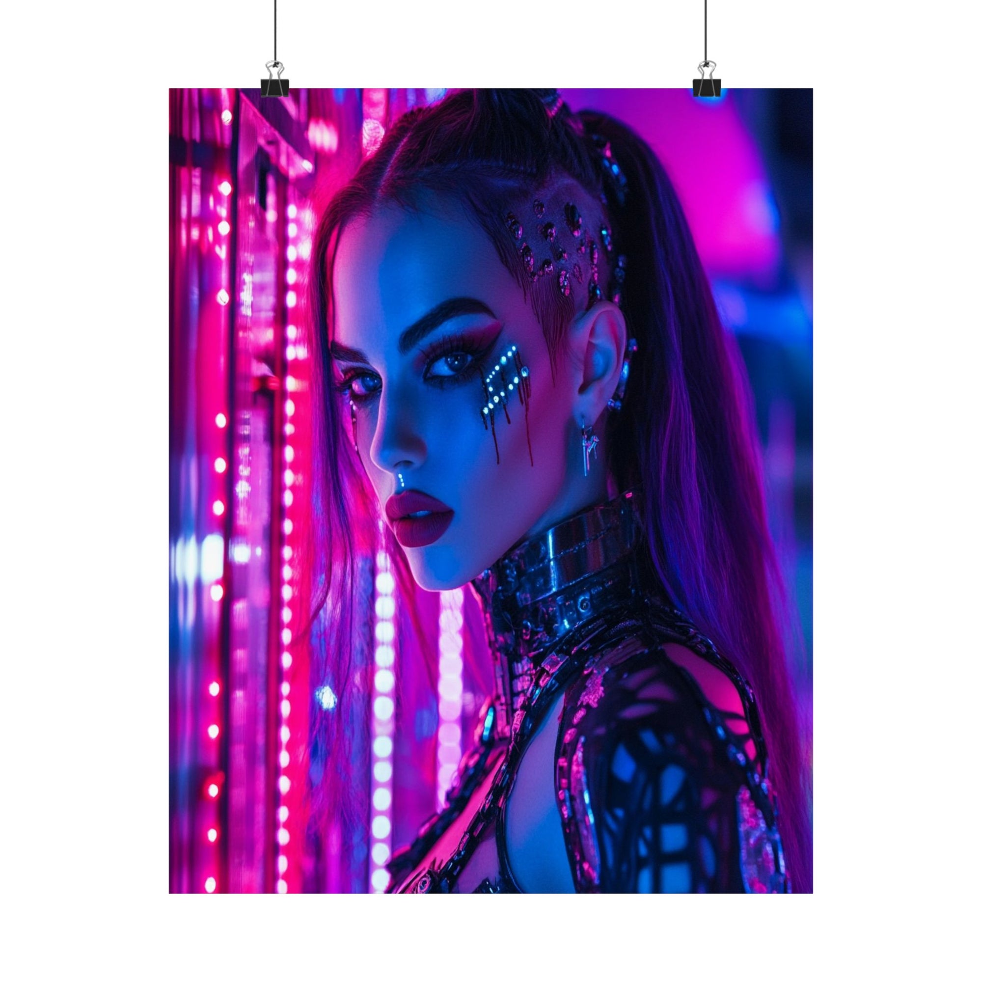Neon Reign: Cyber Beauty in the Grid