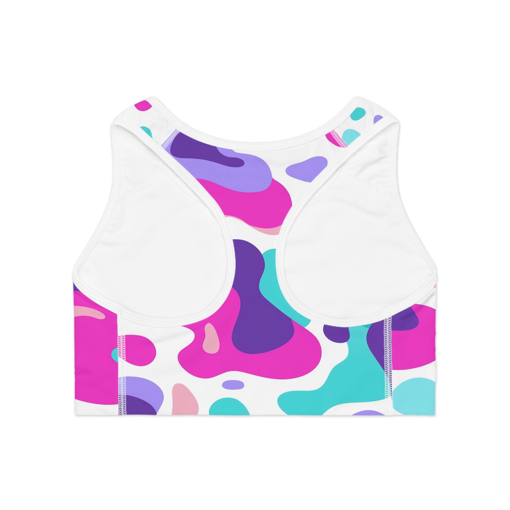 Neon Camo Splash Sports Bra