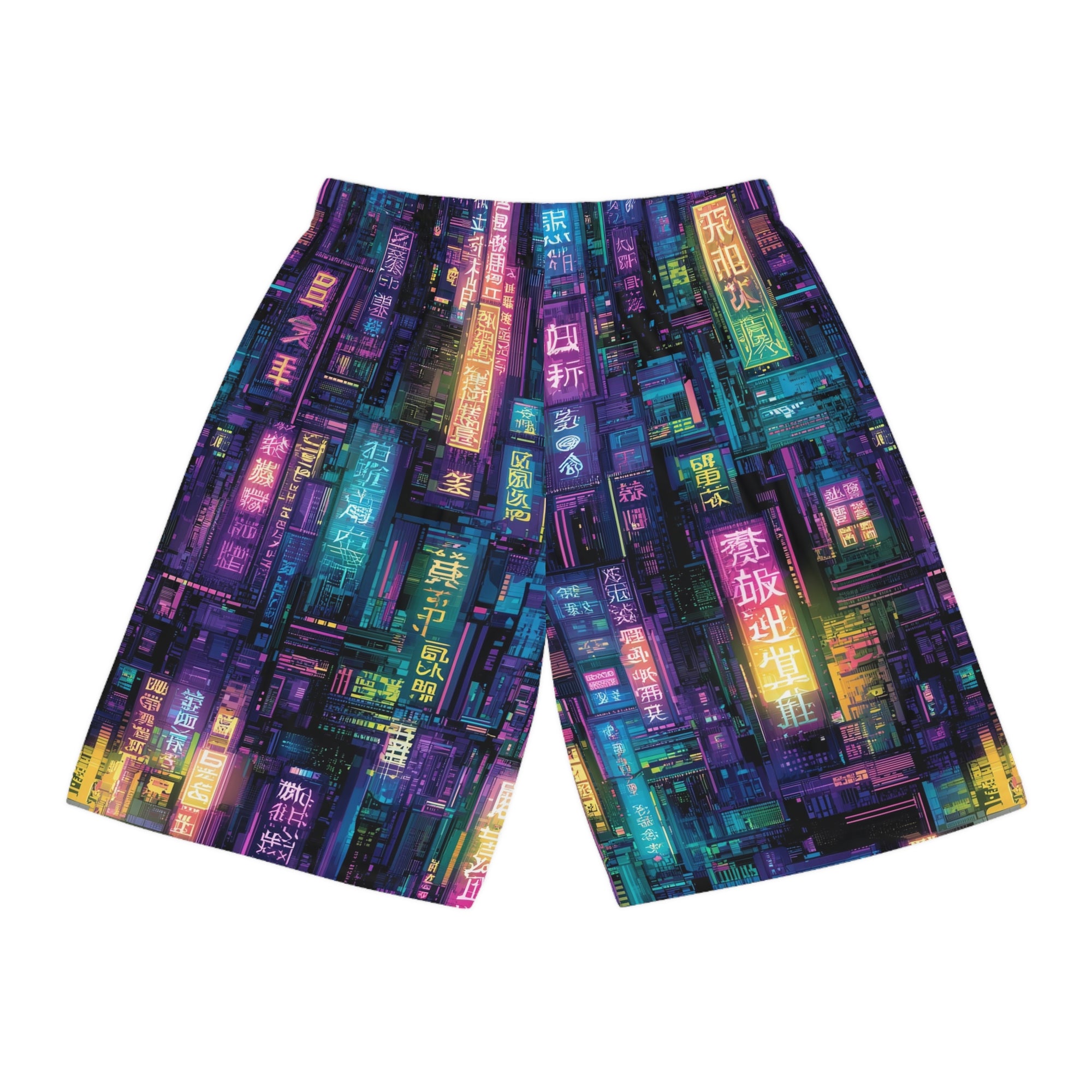 Electric Alley: Futuristic BasketBall Shorts