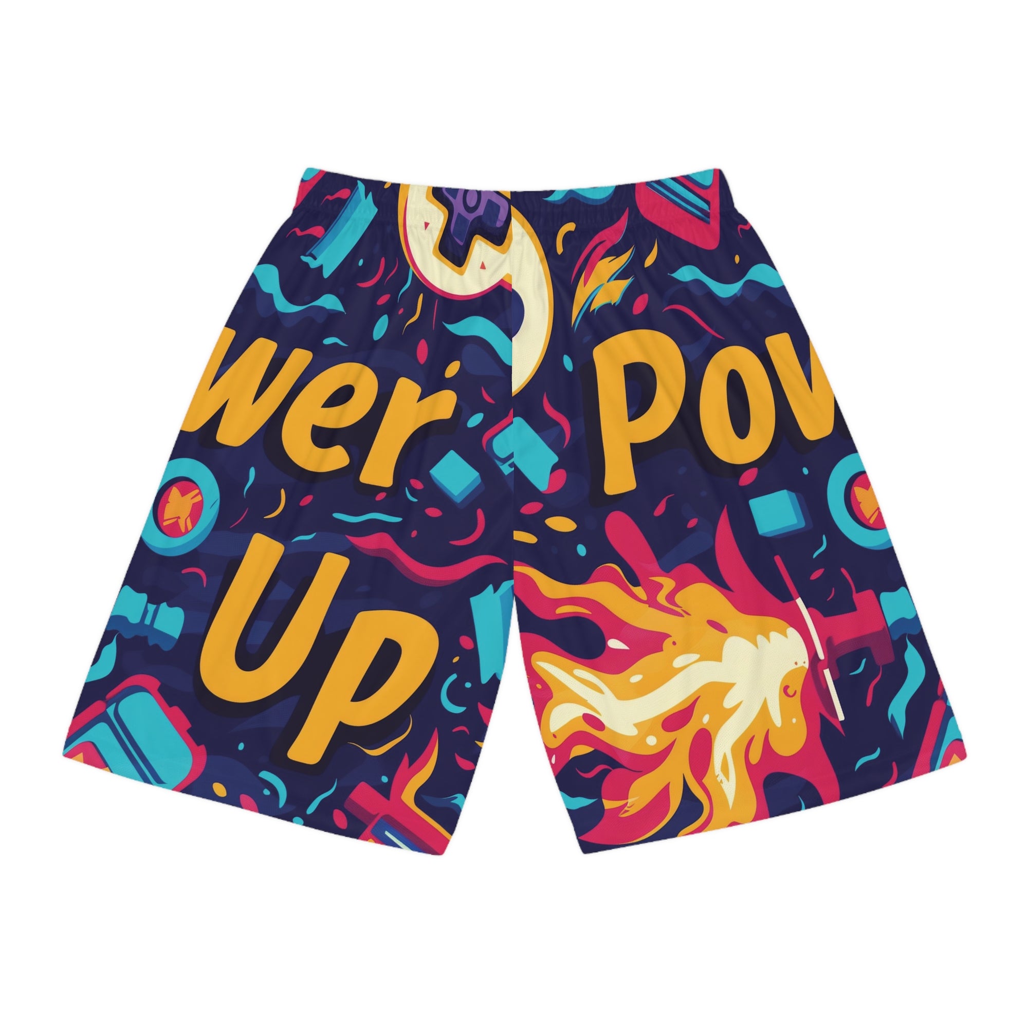 Power Up 8-Bit Gamer Basketball Shorts