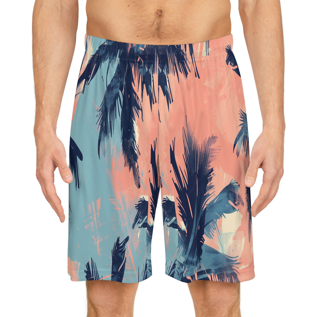Sunset Surf Palm Basketball Shorts
