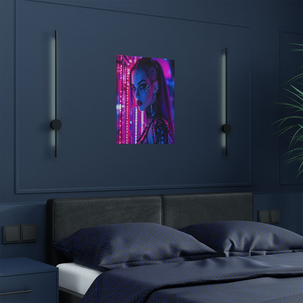 Neon Reign: Cyber Beauty in the Grid