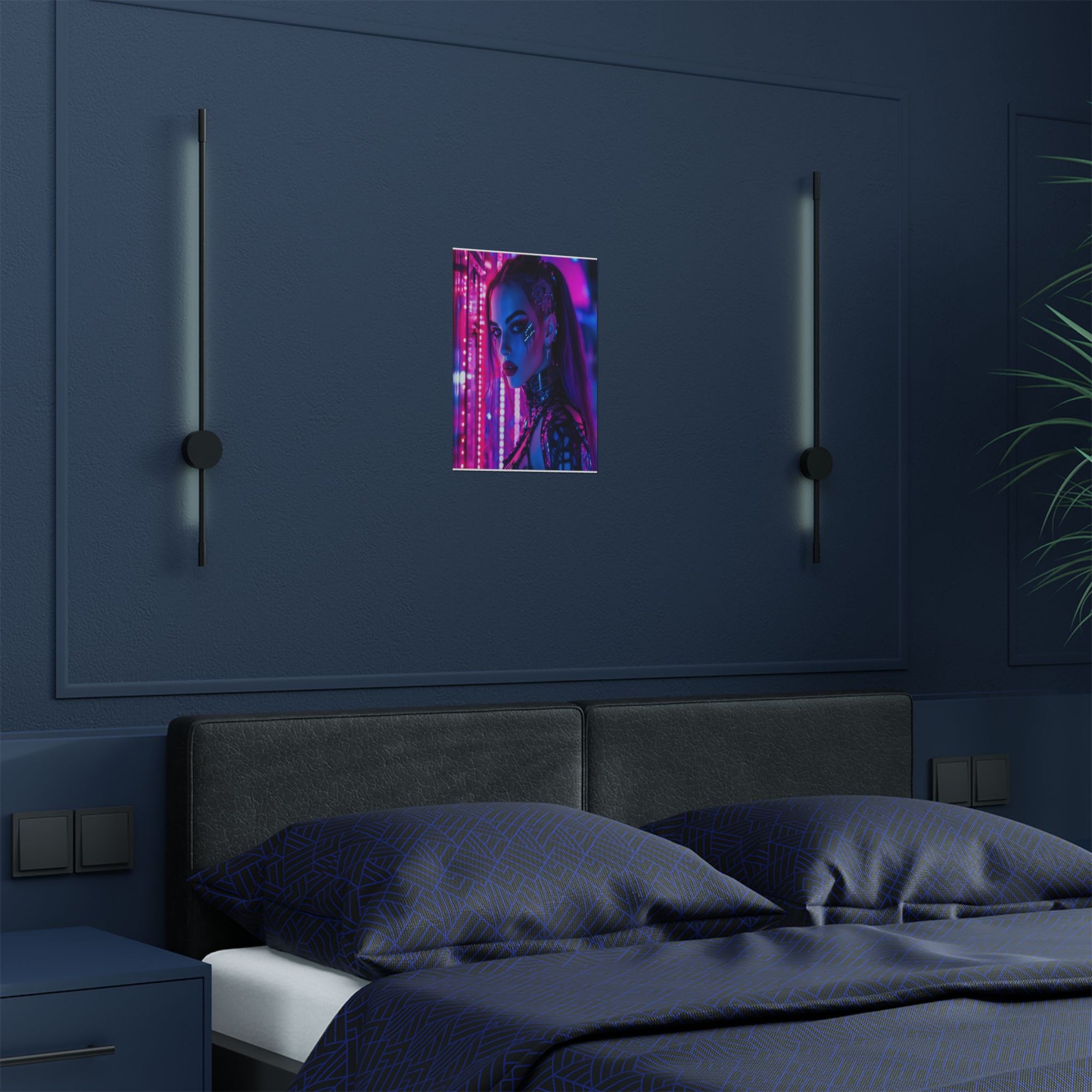 Neon Reign: Cyber Beauty in the Grid