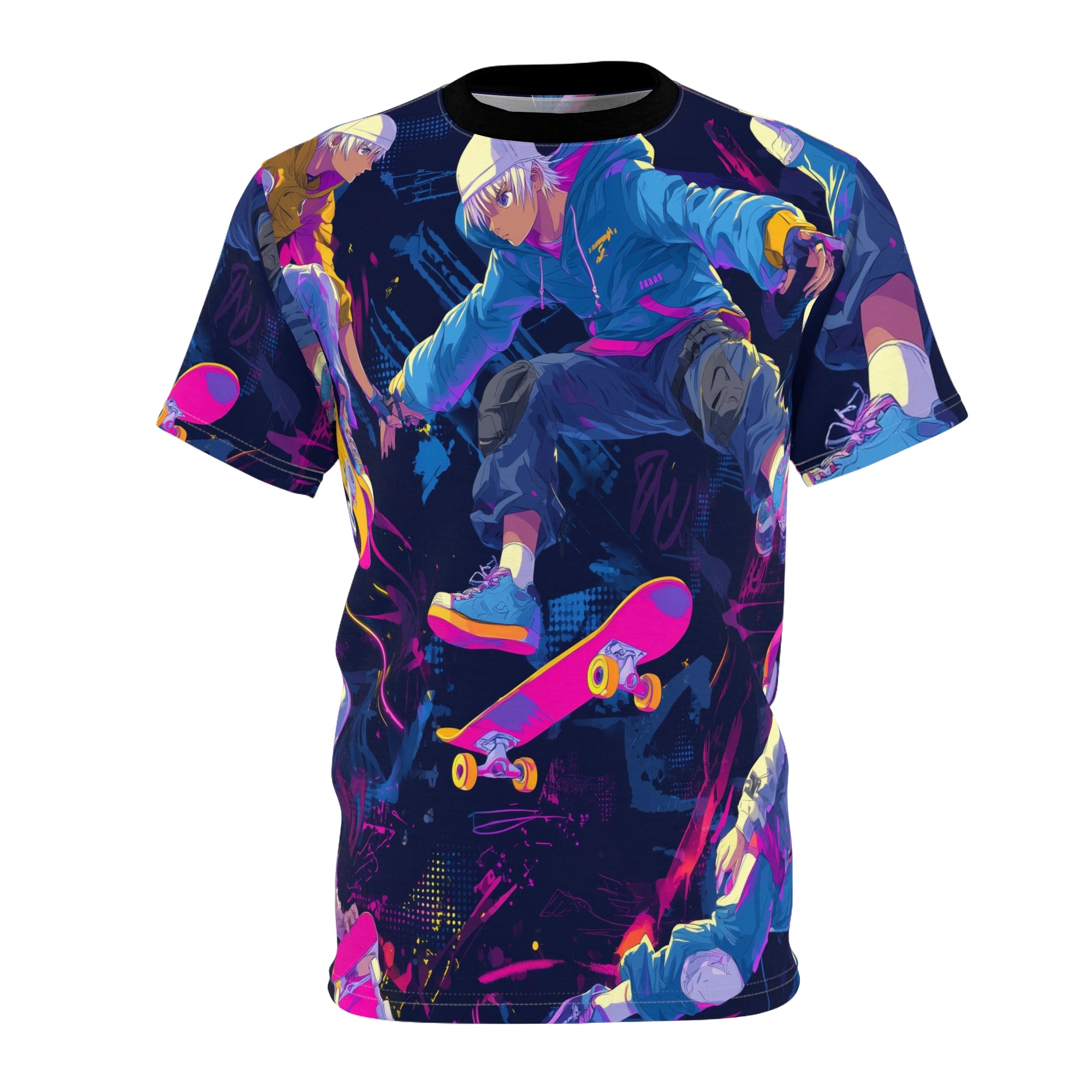 Neon Grind: Anime Skater Unisex Tee