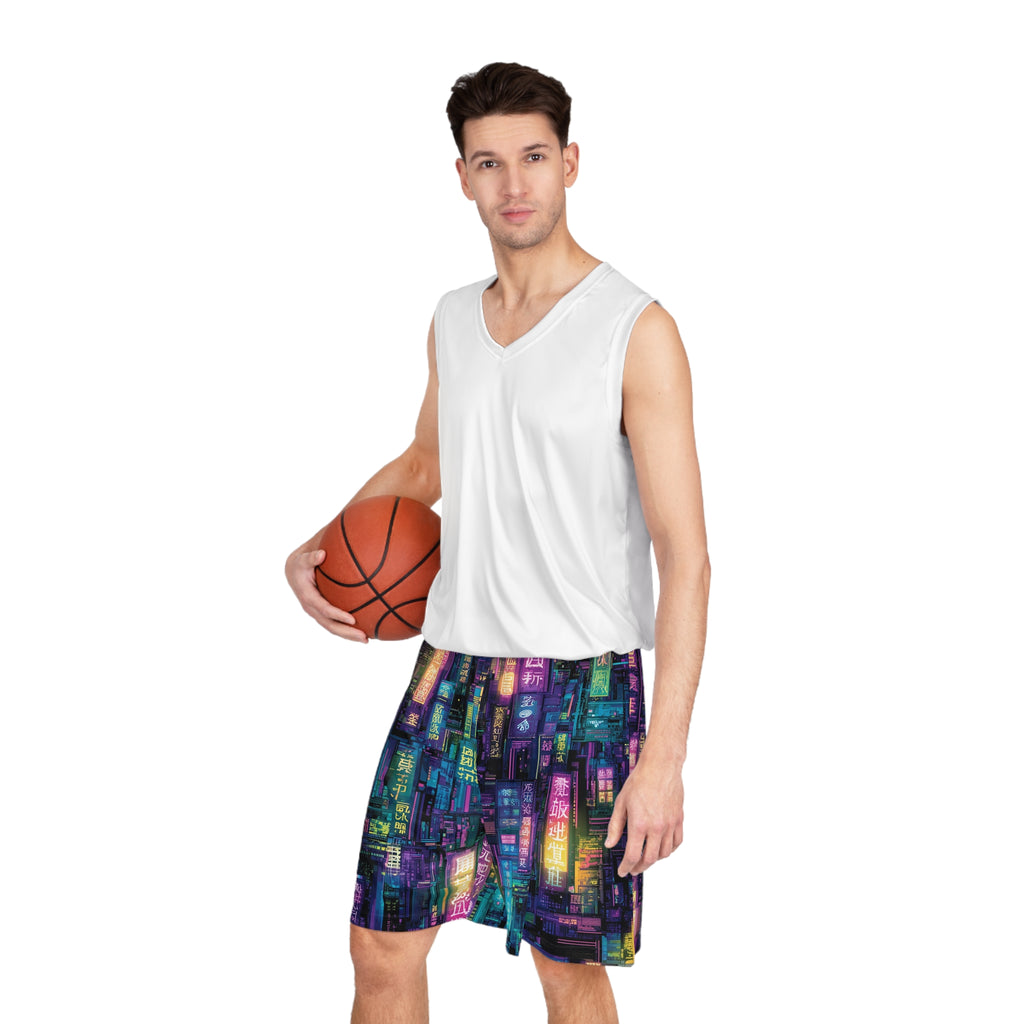 Electric Alley: Futuristic BasketBall Shorts