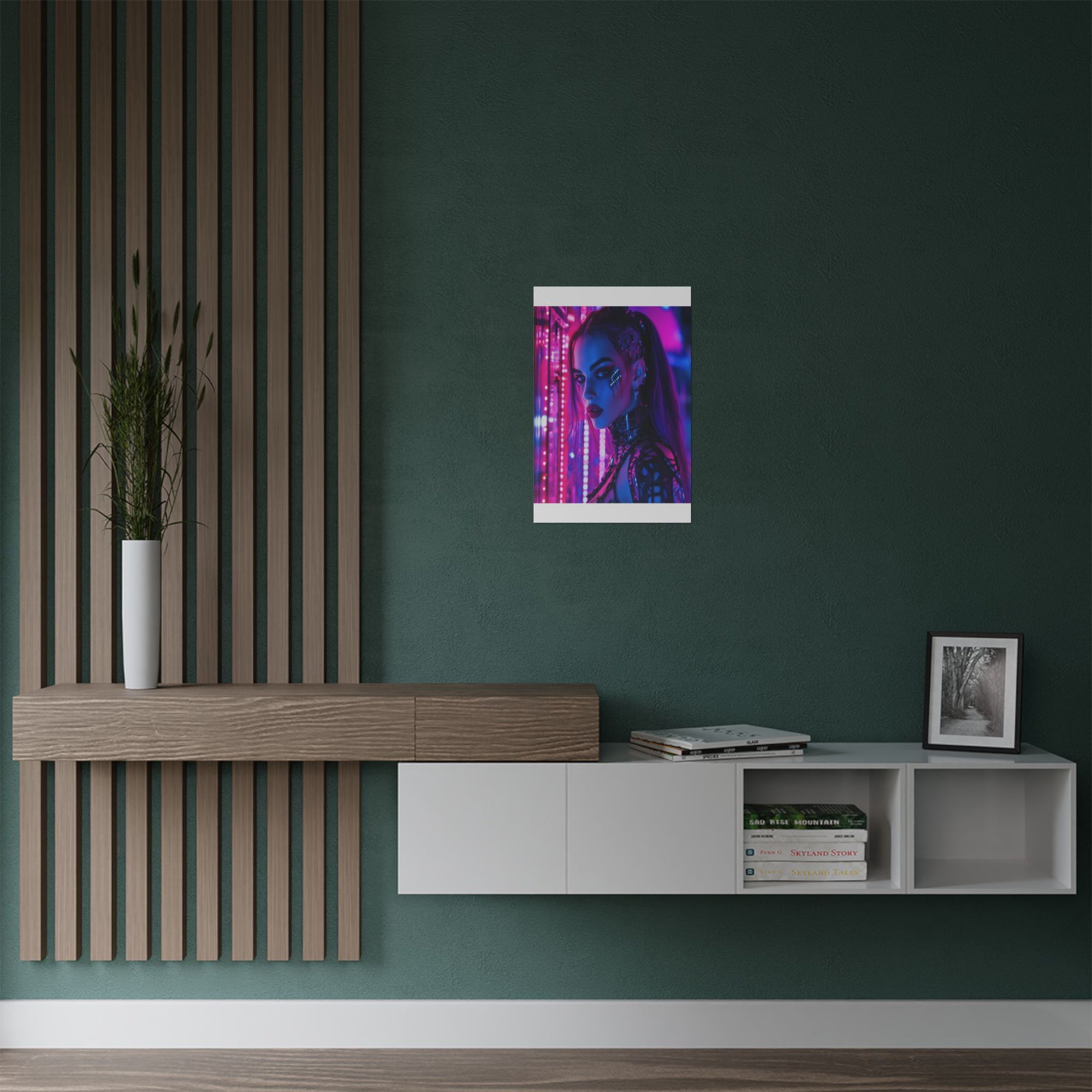Neon Reign: Cyber Beauty in the Grid