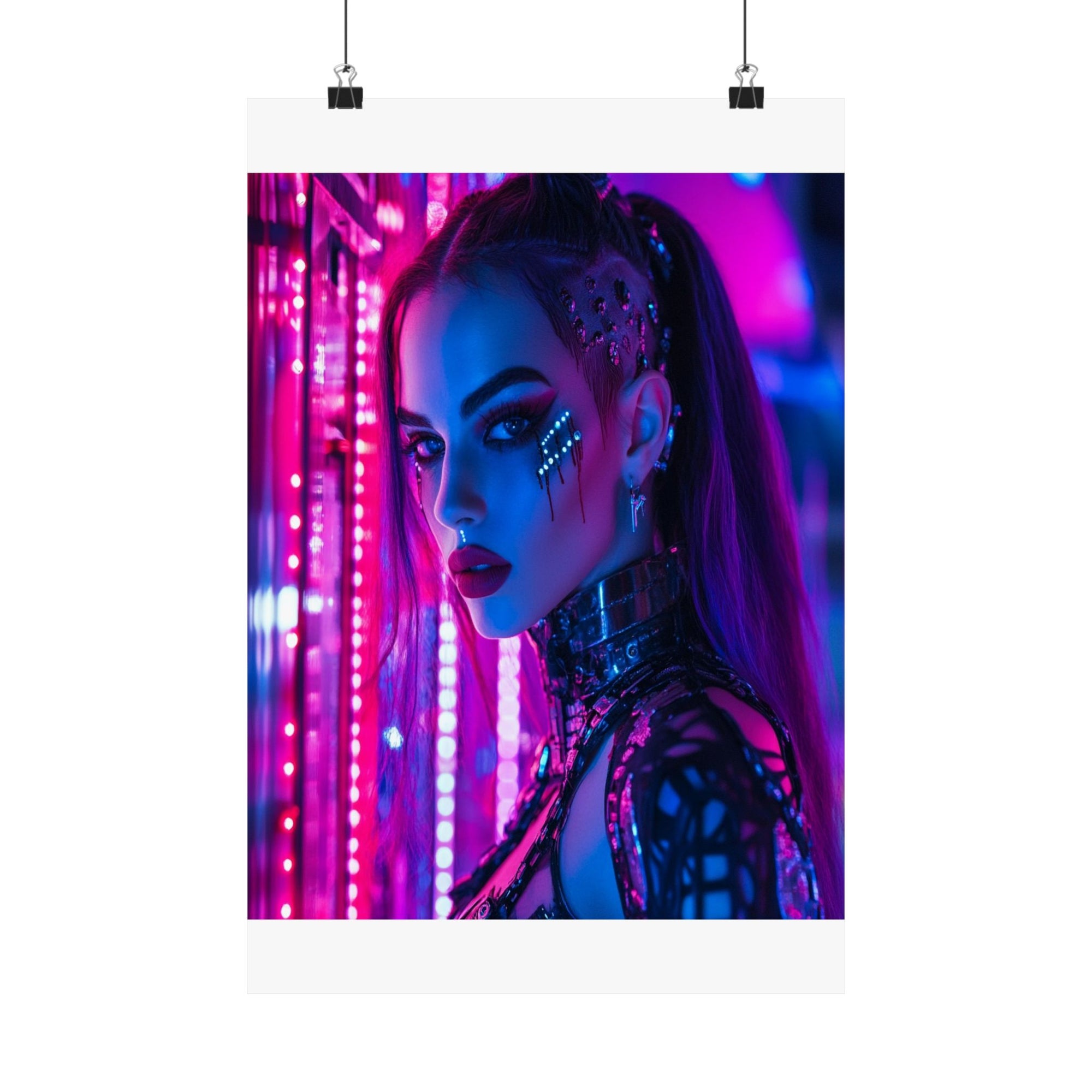 Neon Reign: Cyber Beauty in the Grid