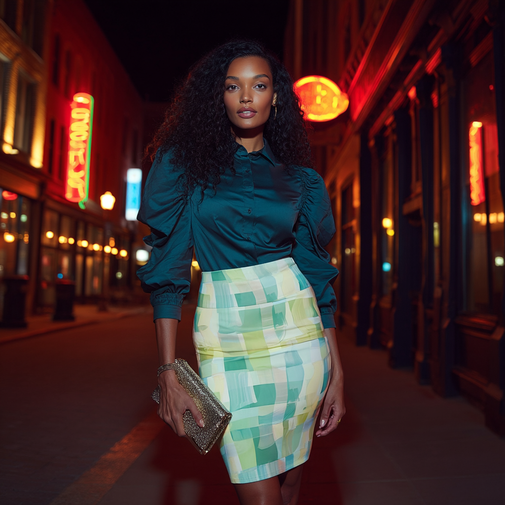 Mint Mirage – Silhouette Season Pencil Skirt