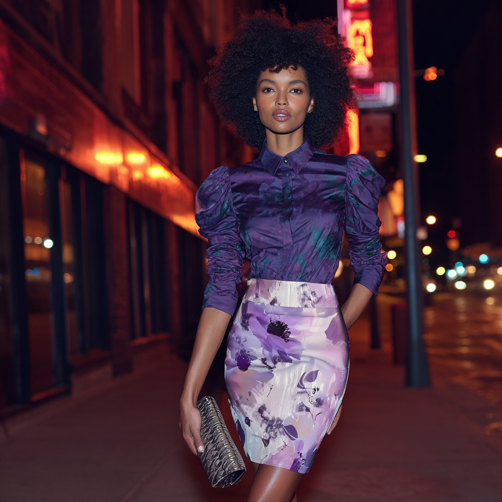 Lavender Veil – Silhouette Season Pencil Skirt