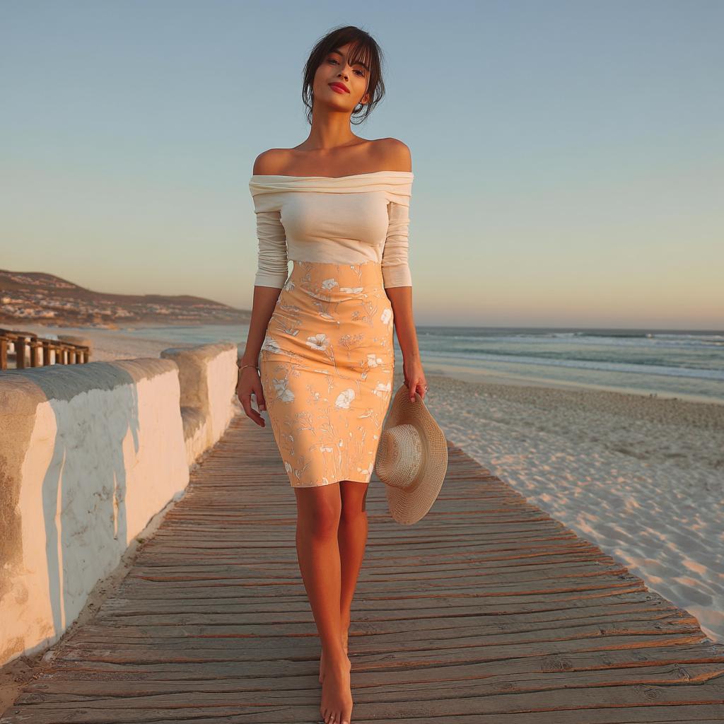 Honeyfield Bloom – Silhouette Season Pencil Skirt