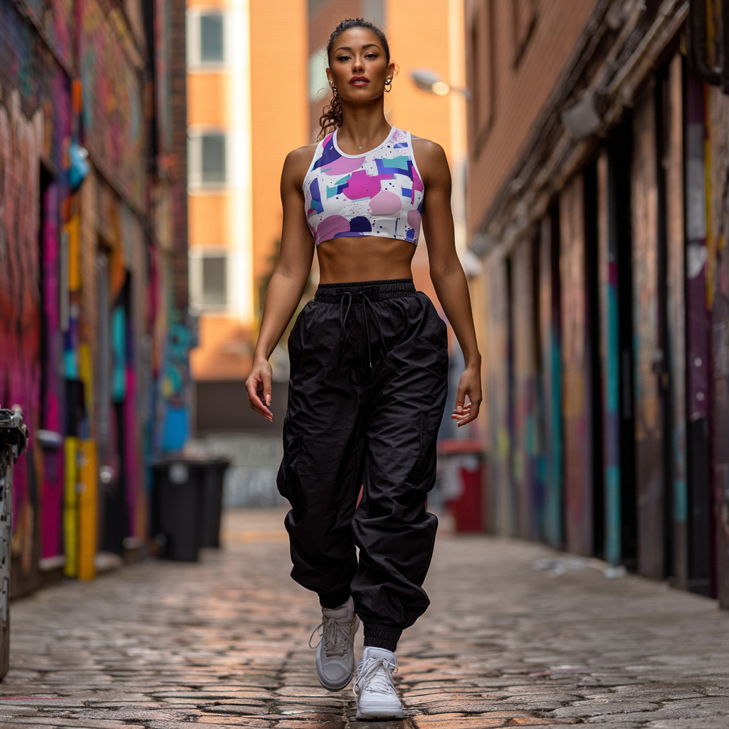 Pop Geometry Sports Bra