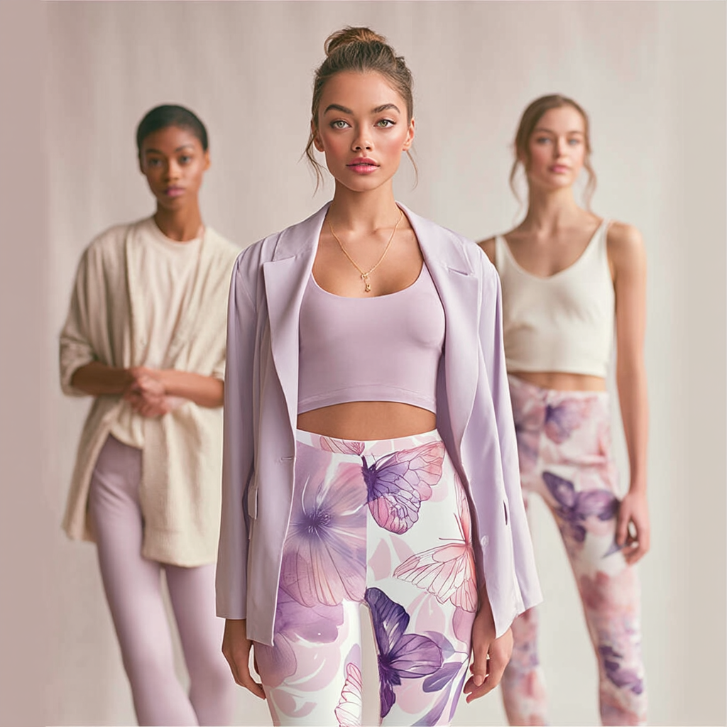 Whispers in Bloom Stretchy Yoga Leggings