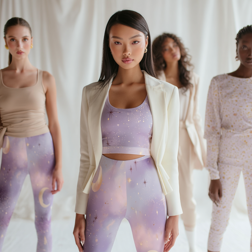 Celestial Glow Stretchy Leggings (AOP)