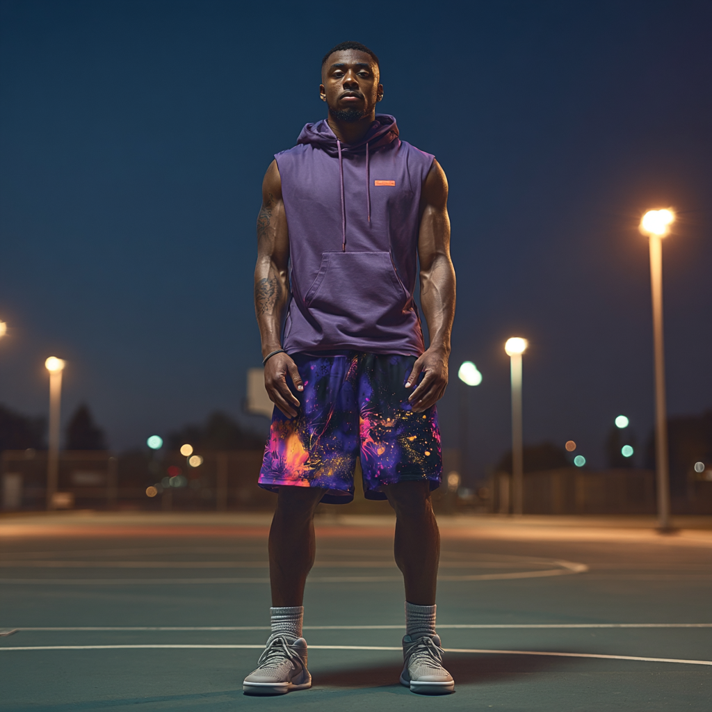 Cosmic Bloom Energy Basketball Shorts