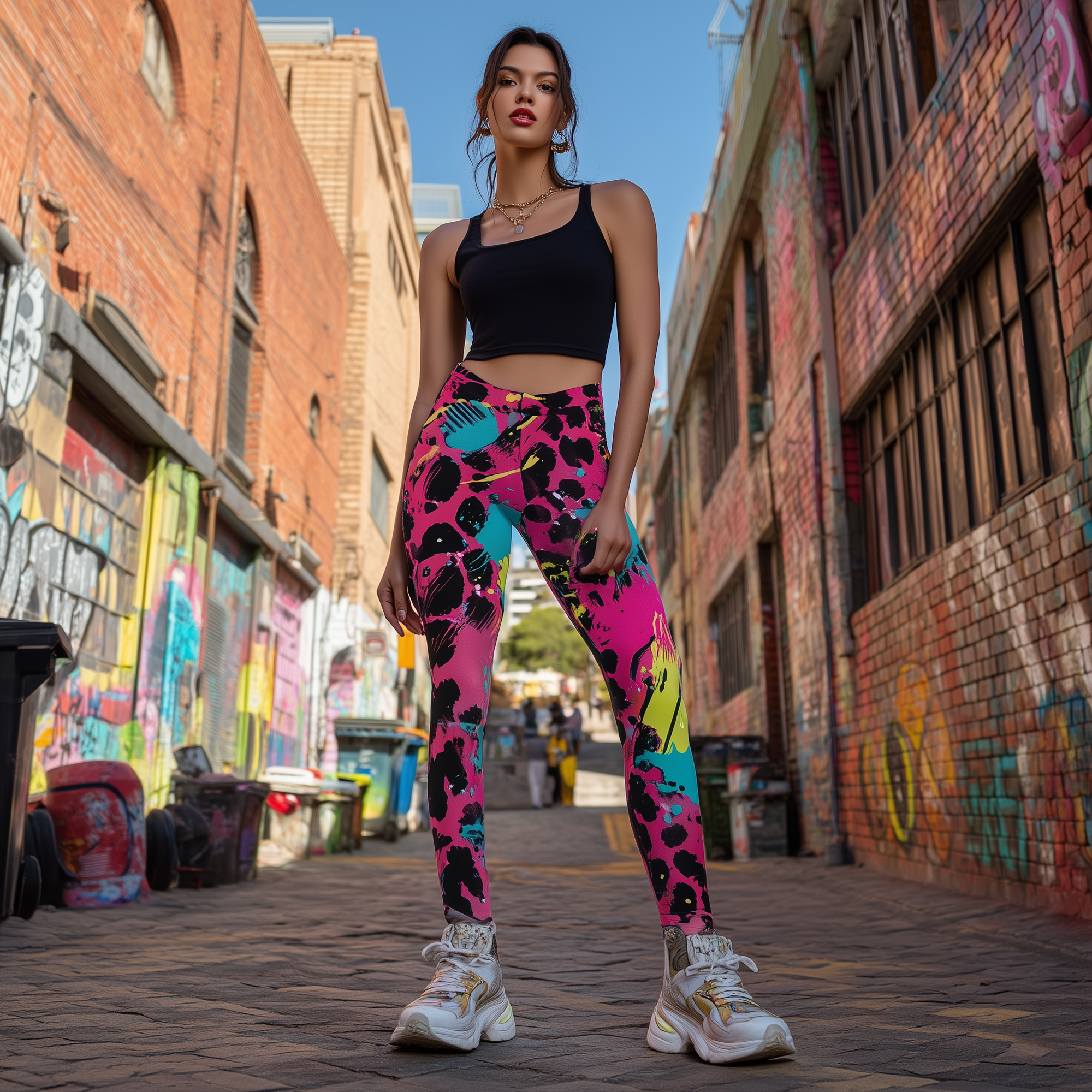 Neon Jungle Rush Yoga Leggings