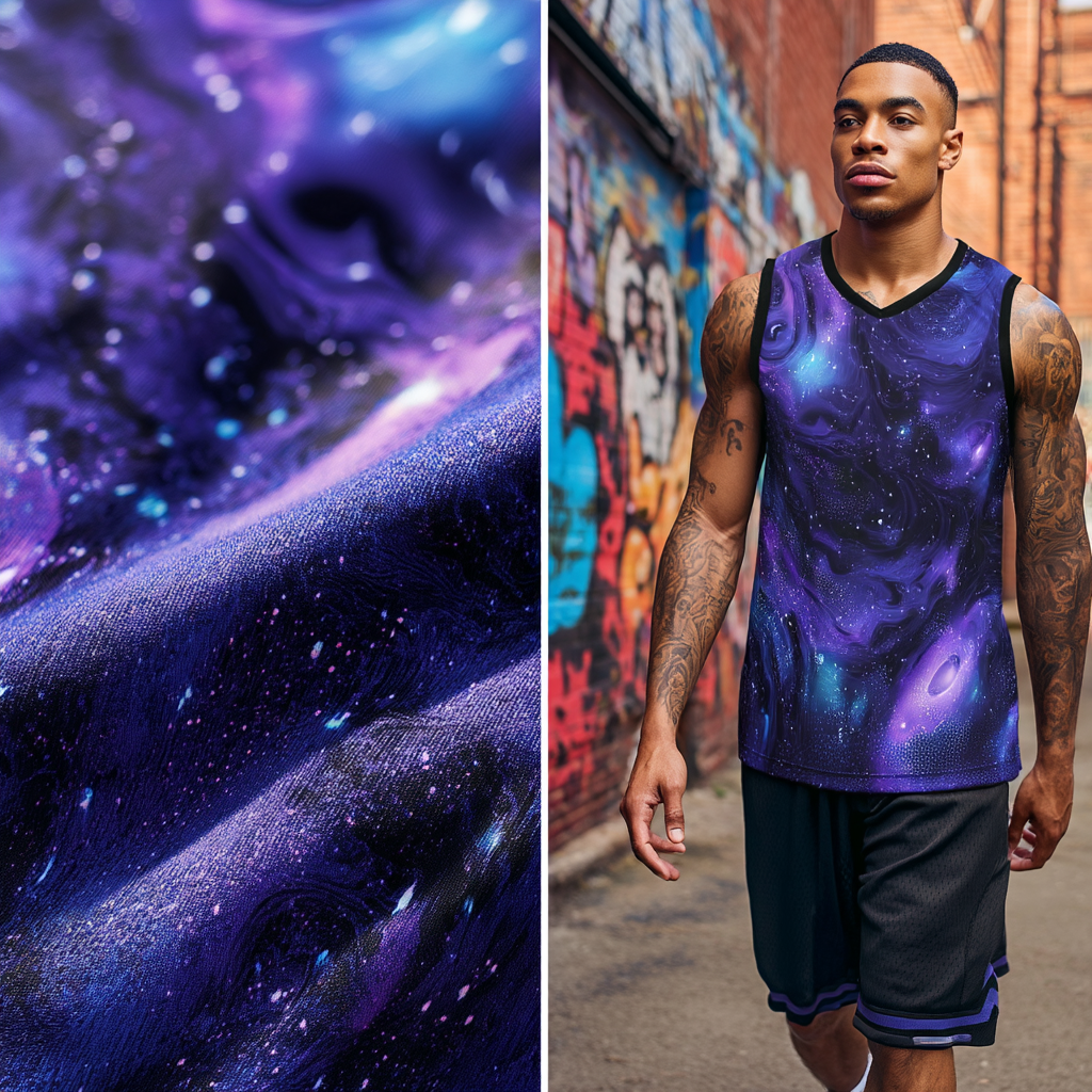 Cosmic Drift Men’s AOP Basketball Jersey