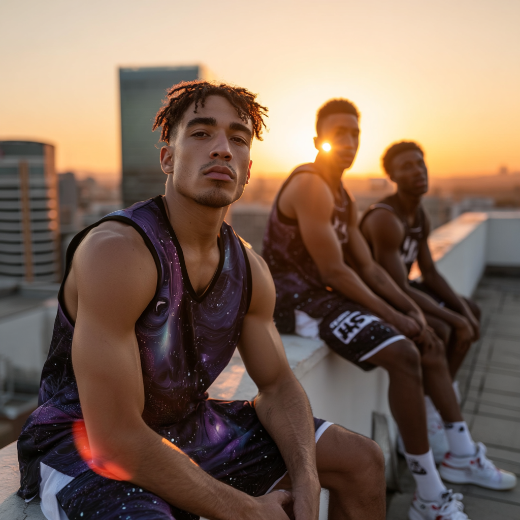 Cosmic Drift Men’s AOP Basketball Jersey