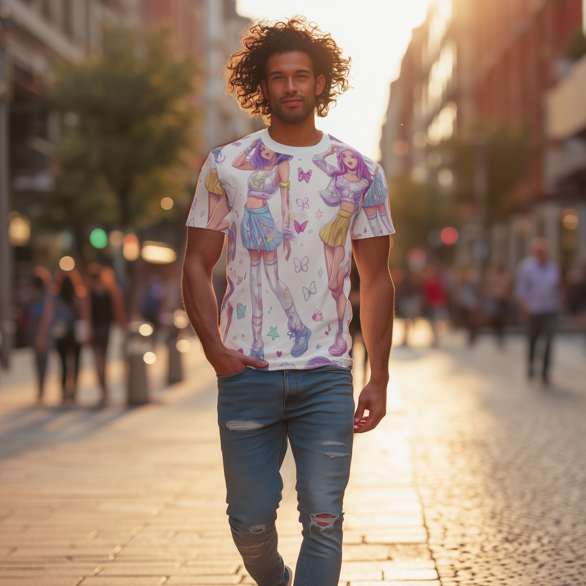 Kawaii Dreamscape: Anime Girl Power  Unisex Tee