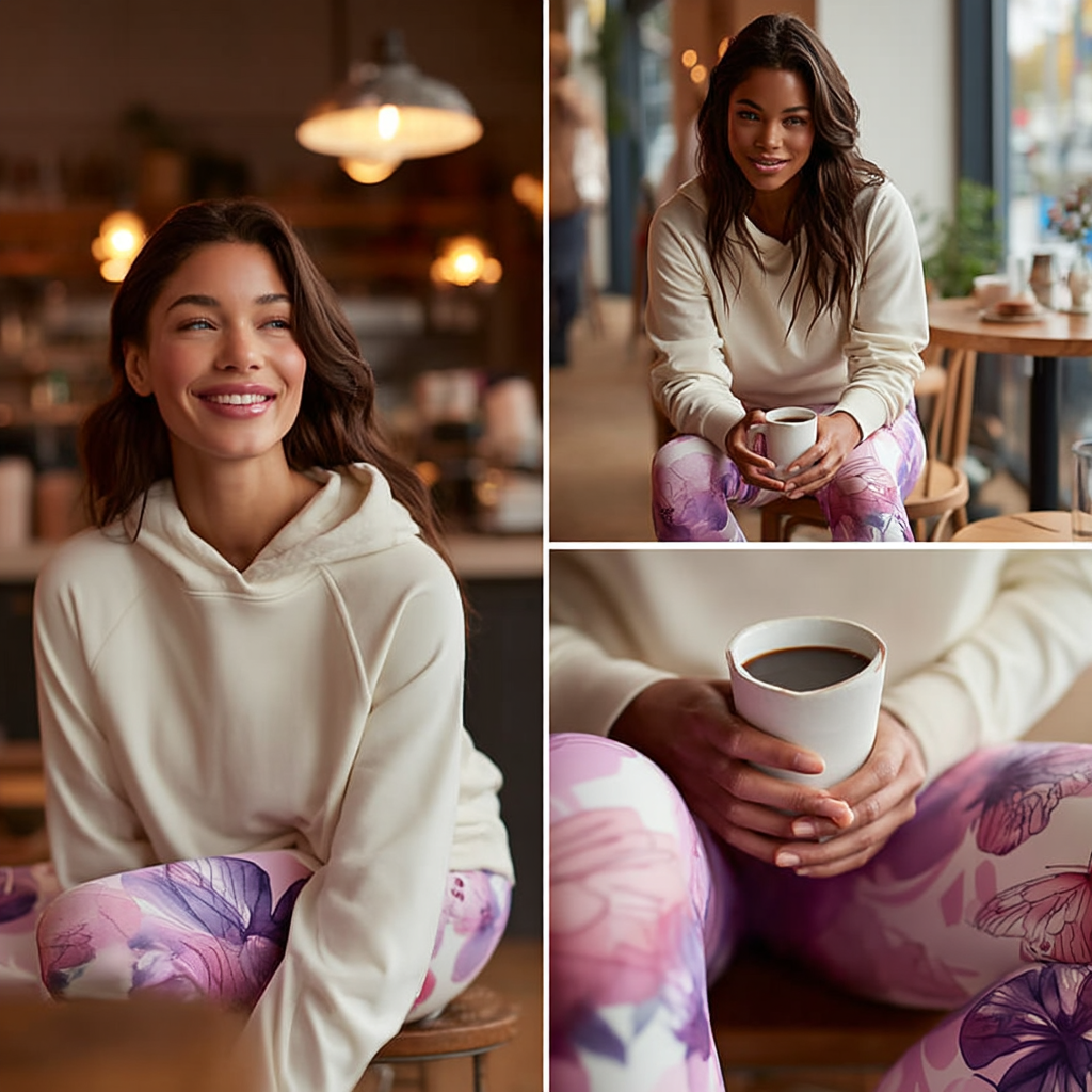 Whispers in Bloom Stretchy Yoga Leggings