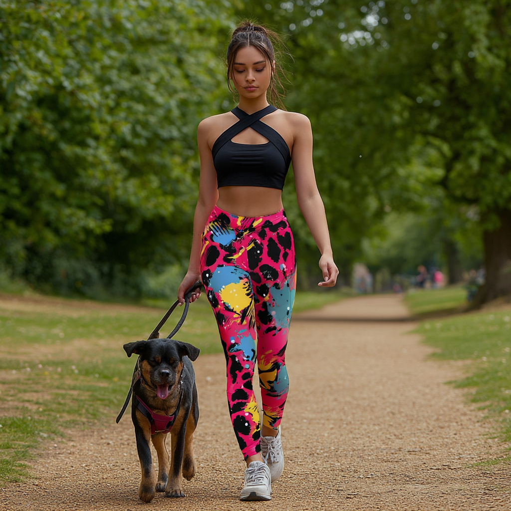 Neon Jungle Rush Yoga Leggings
