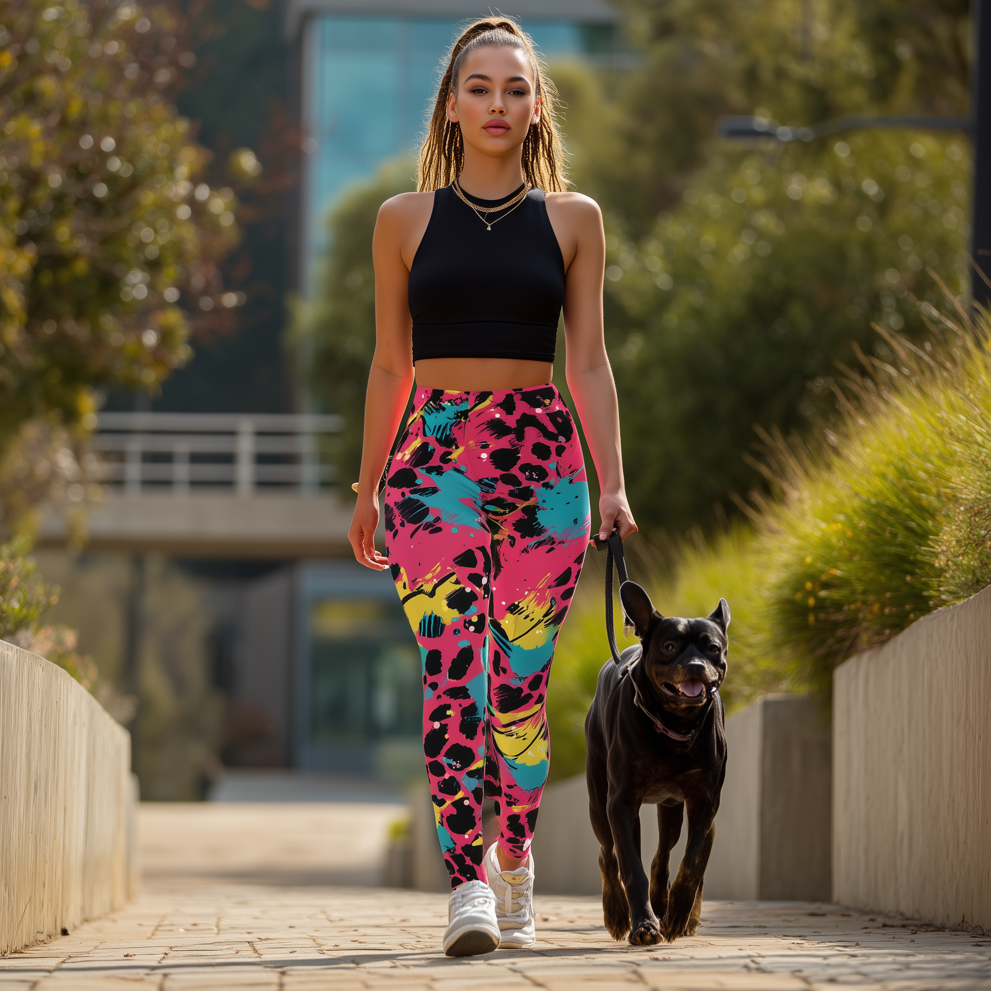 Neon Jungle Rush Yoga Leggings