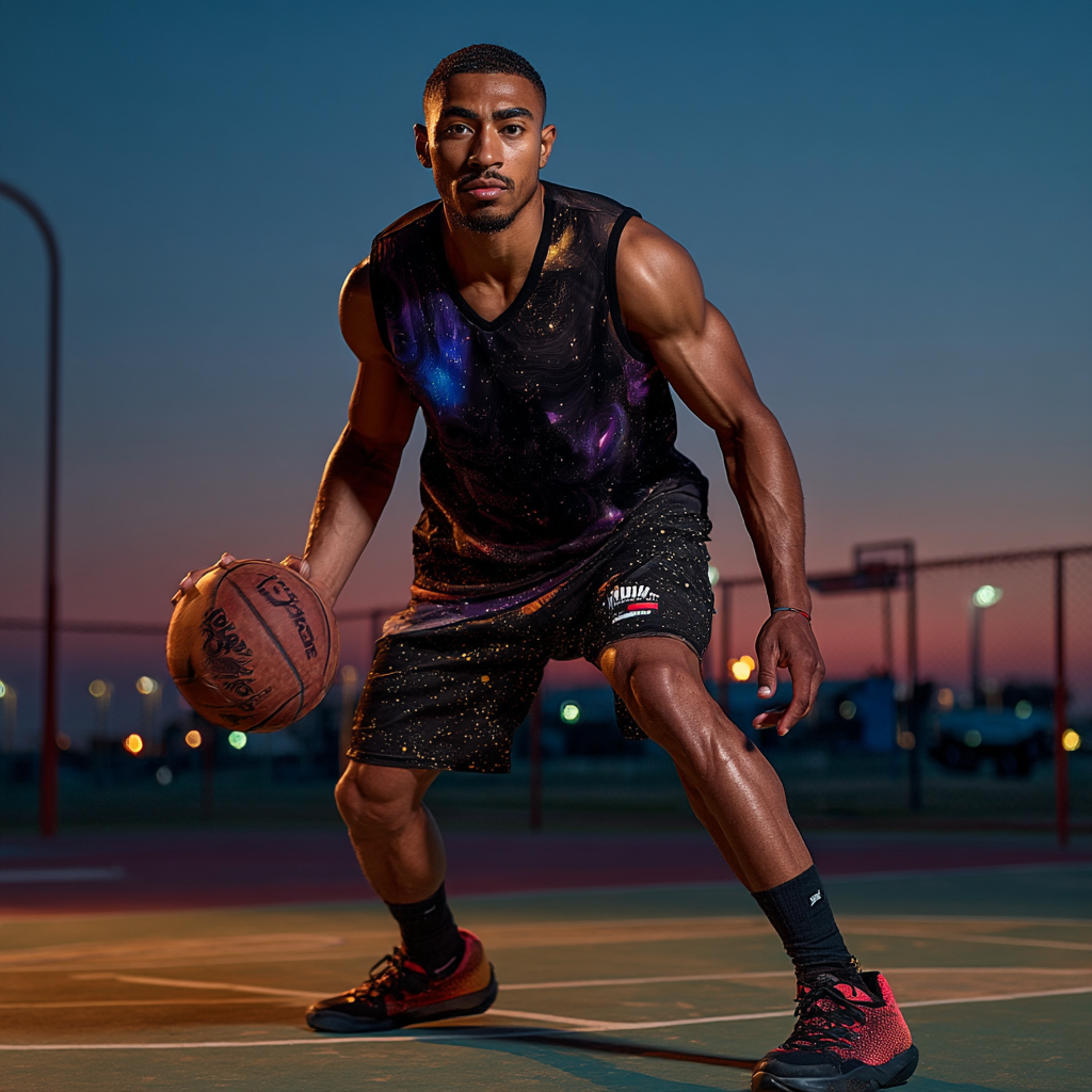 Cosmic Drift Men’s AOP Basketball Jersey