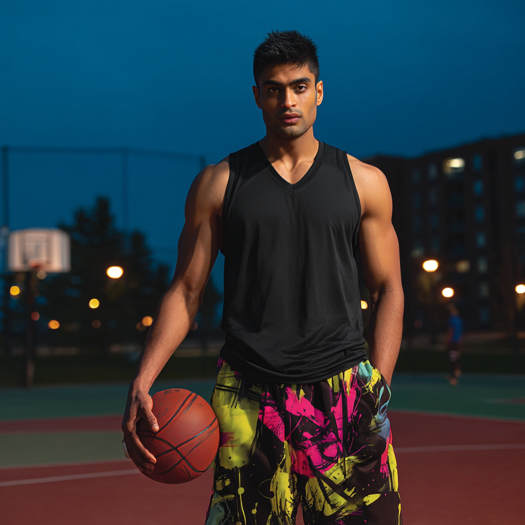 Neon Chaos Graffiti Basketball Shorts