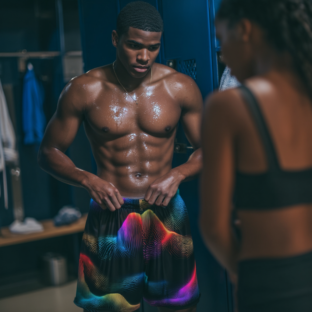 Neon Frequency Flow Basketball Shorts