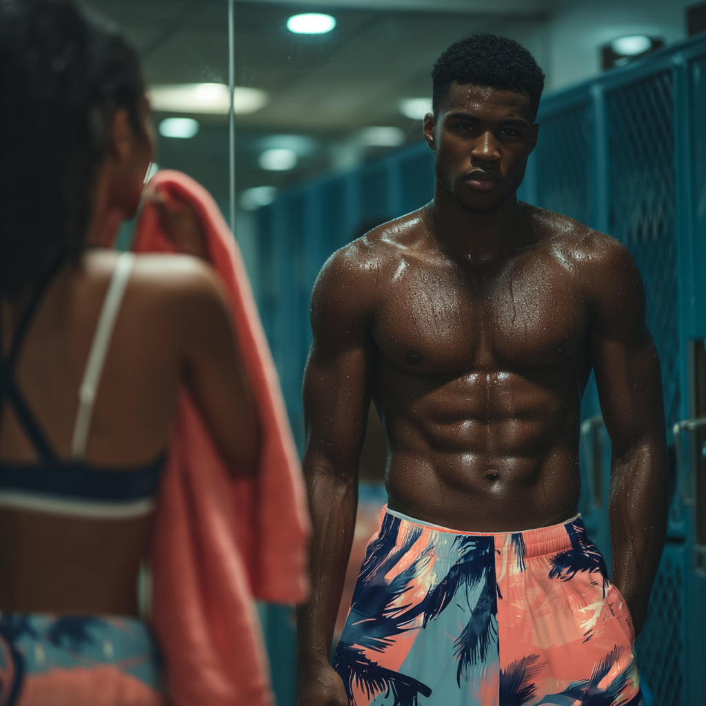 Sunset Surf Palm Basketball Shorts
