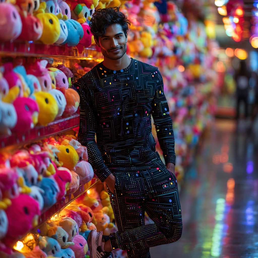 Arcade Glitch – Retro Maze Game Long Sleeve Shirt