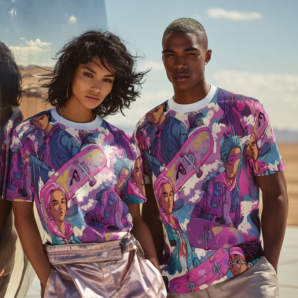 Cloud Cruisers: Anime Skater Legends Unisex Tee