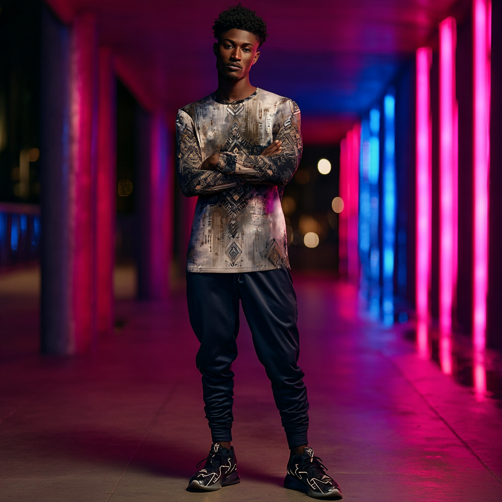 🪶 Ethno Fade Long Sleeve Men’s Shirt
