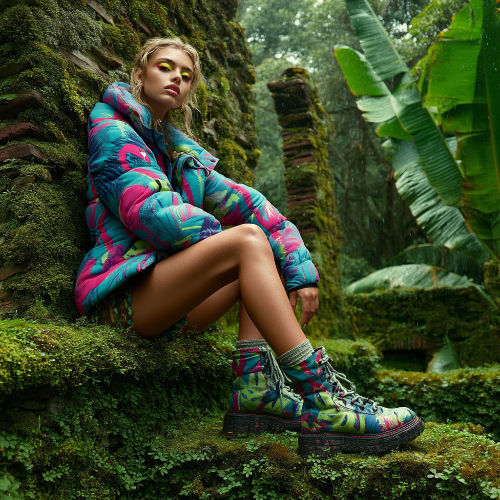 Tropic Rave Women’s AOP Puffer Jacket