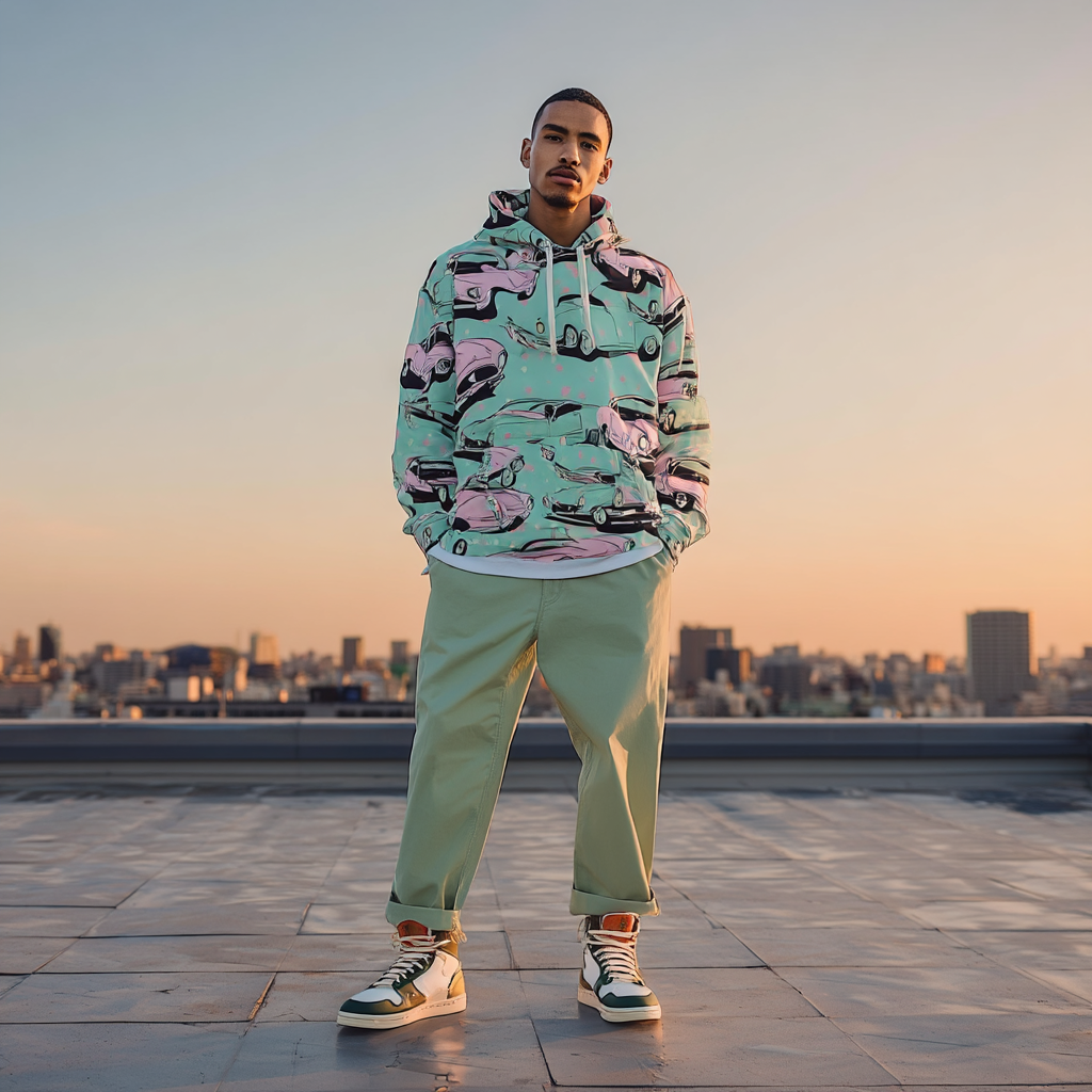 Retro Car AOP Unisex Hoodie