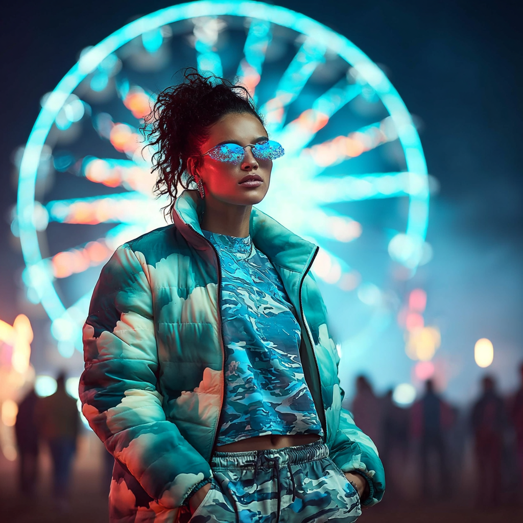 Dreamscape Cloud Women’s AOP Puffer Jacket