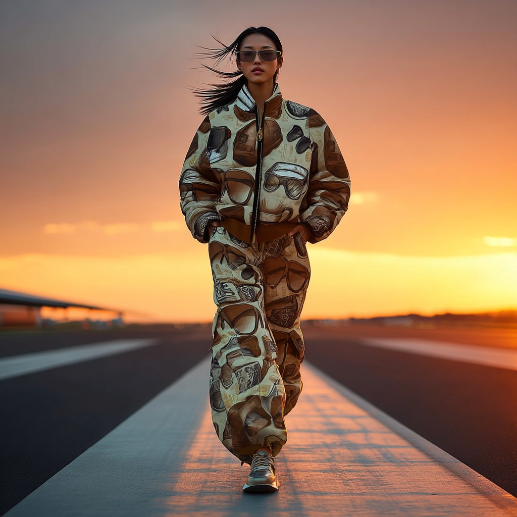 Retro Roadtrip Women’s AOP Puffer Jacket