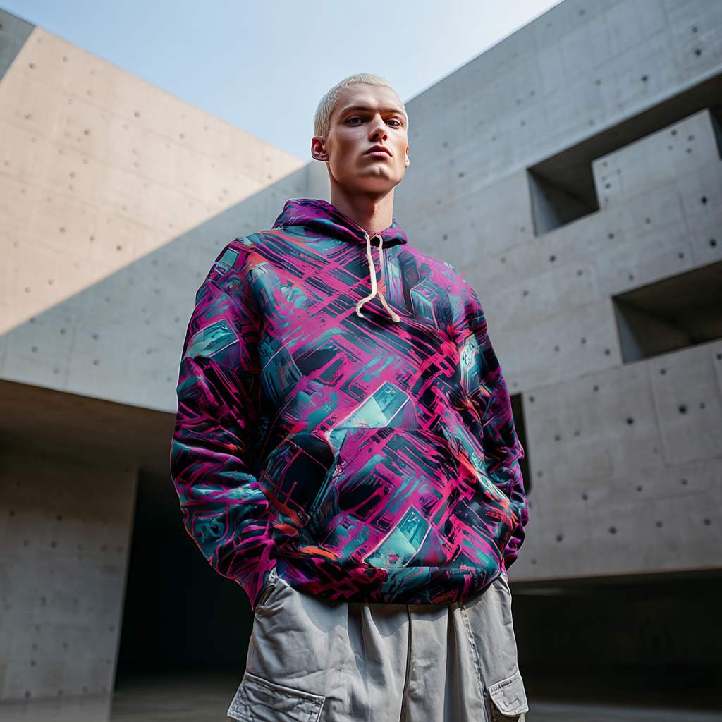 Neon Circuitry Unisex Pullover Hoodie