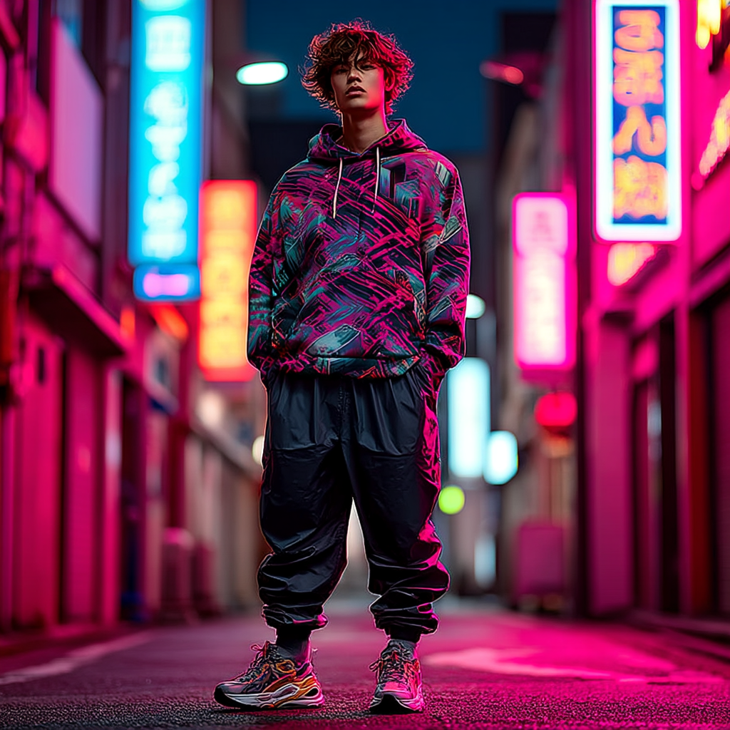 Neon Circuitry Unisex Pullover Hoodie