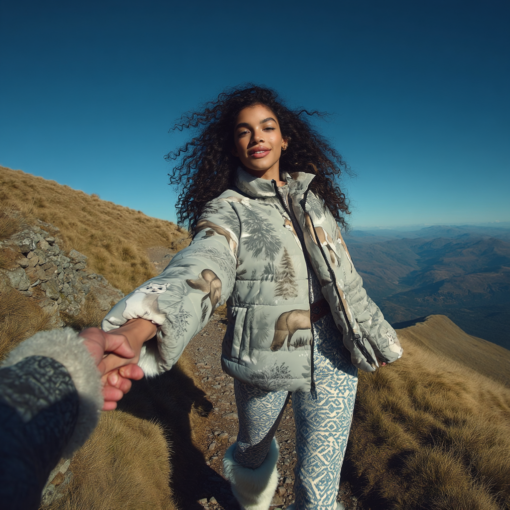 Woodland Whisper Women’s AOP Puffer Jacket