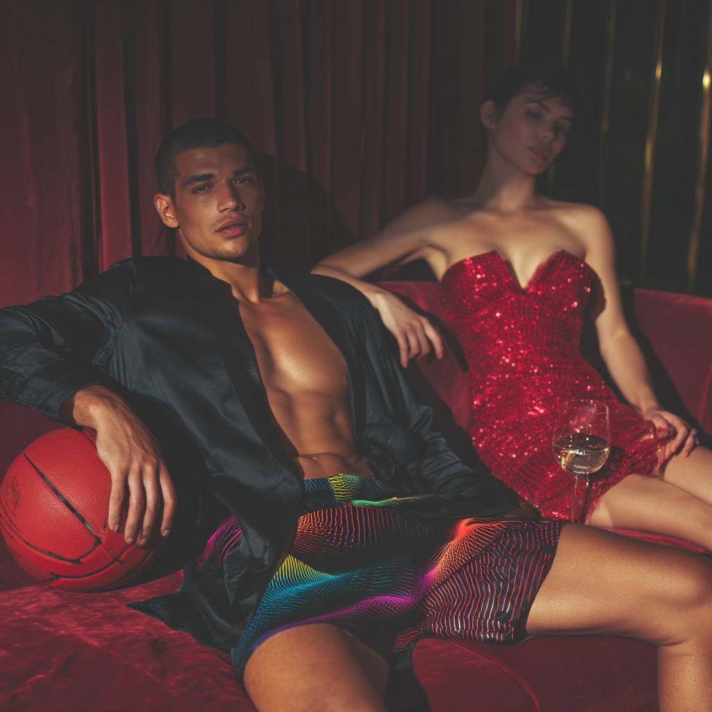 Neon Frequency Flow Basketball Shorts