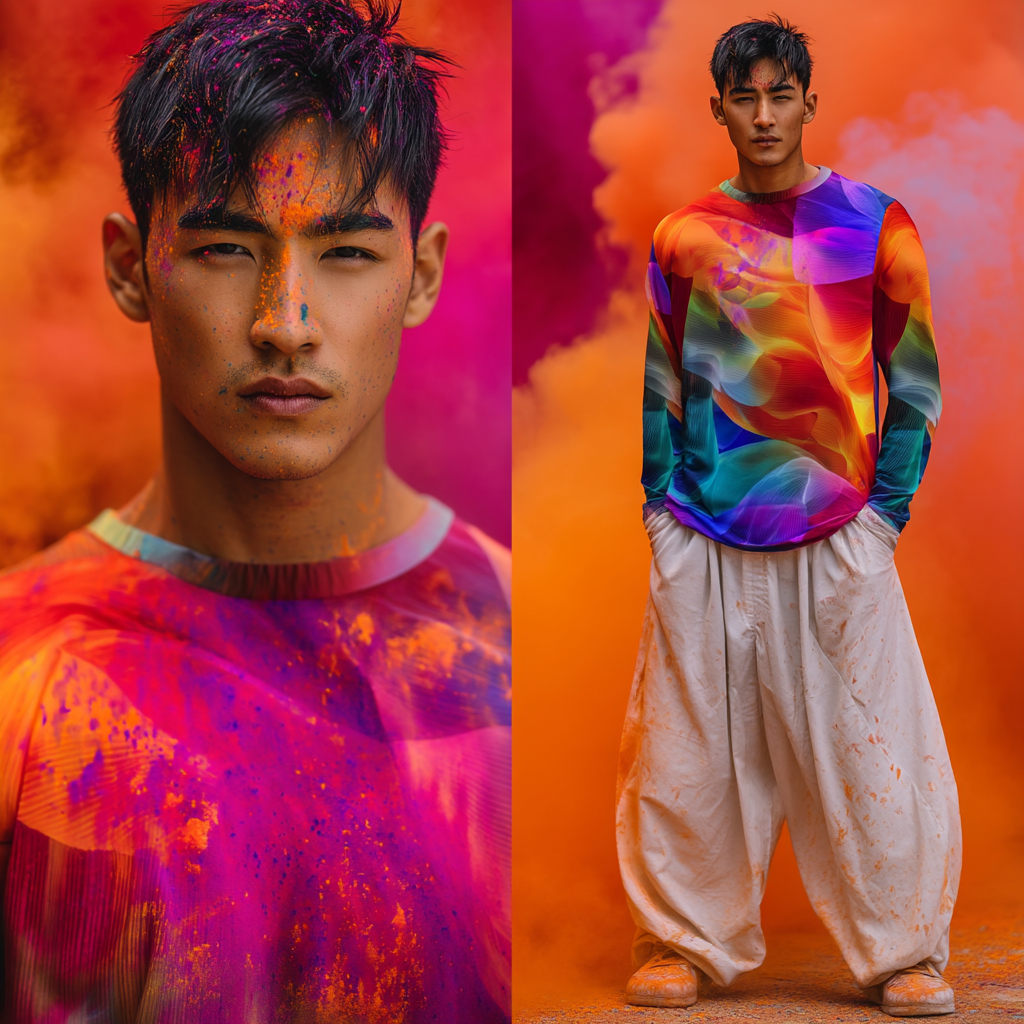 Colorstream – Rainbow Abstract Long Sleeve Shirt