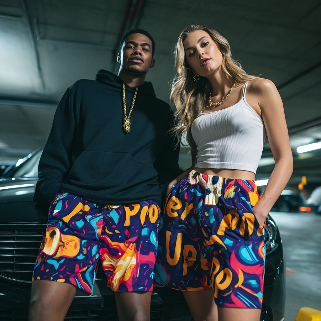 Power Up 8-Bit Gamer Basketball Shorts