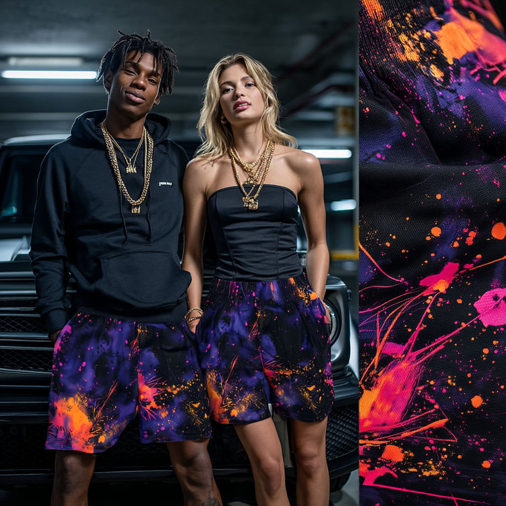 Cosmic Bloom Energy Basketball Shorts