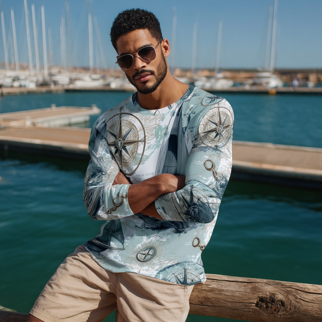 High Seas Drift – Nautical Sailing Long Sleeve UV Shirt