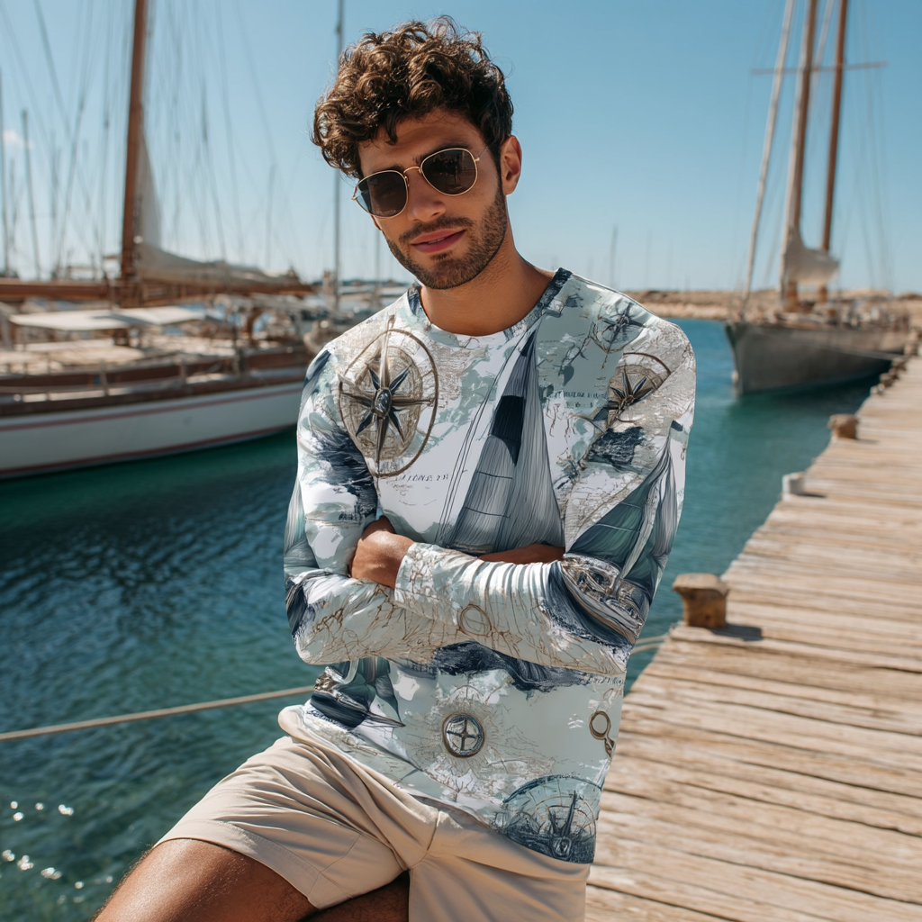 High Seas Drift – Nautical Sailing Long Sleeve UV Shirt